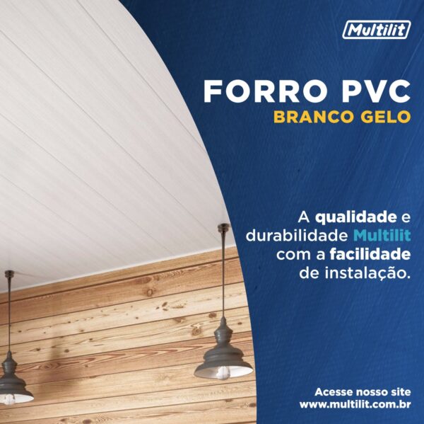 Forro PVC 7mm Frisado Branco 6mt | Multilit - Imagem 4