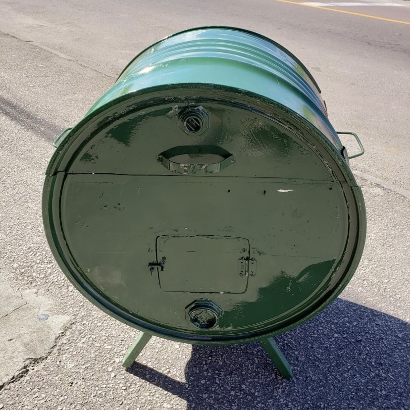 Churrasqueira Meio Tambor Pé Baixo Completa - Imagem 2