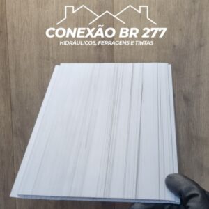 Forro PVC 7mm Liso Branco Rajado | Sob medida | Express