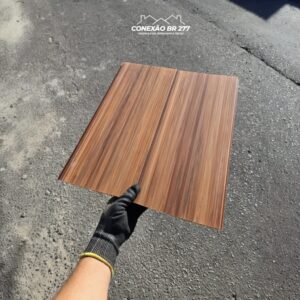 Forro PVC 7mm Liso Sucupira | Sob-medida | Express