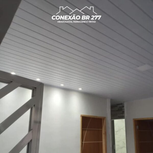 Forro PVC 7mm Liso Canaletado Branco | Sob Medida | Express - Imagem 3