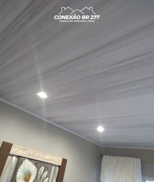 Forro PVC 7mm Liso Branco Rajado | Sob medida | Express - Imagem 6